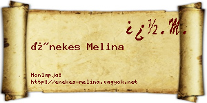 Énekes Melina névjegykártya